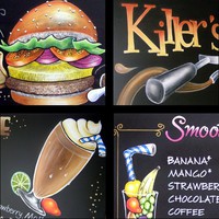 Chalk Art Blackboard Menus