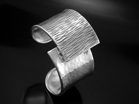 "Divisions" Silver Cuff Bracelet