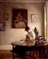 Girl Crocheting