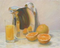 Gold Pitcher with Oranges
