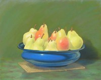 Blue Bowl with Pears